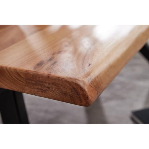 Rootz-sohvapöytä - Massiivipuinen sohvapöytä - Massiivinen akaasiapuu - 115 x 37 x 64 cm - Design - Sohvapöytä - Ruskea - Musta
