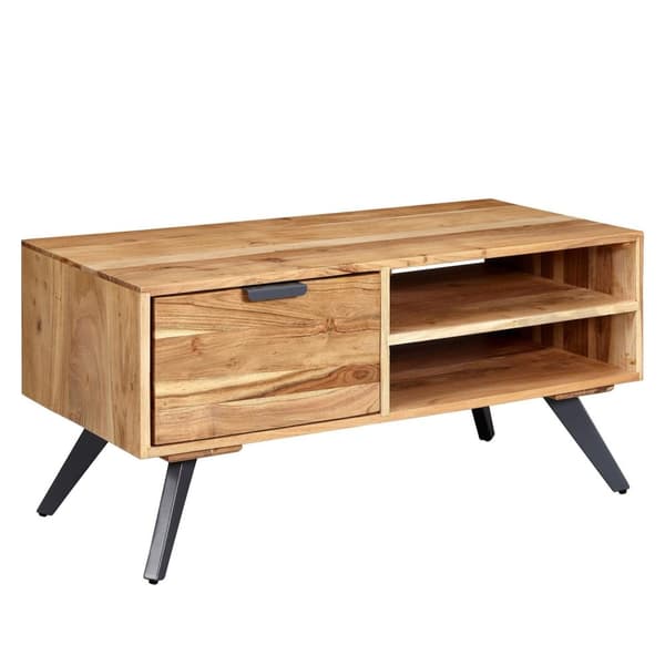 Rootz Soffbord - Massivt trä - Acacia - Förvaringsutrymme - Bord - 95 x 45 - Brun - Svart