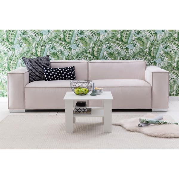 Rootz Sofabord - Sofaborde - Træ Sofabord - Hvid - Åbent rum - Opbevaringsrum - 60 x 42 x 60 cm