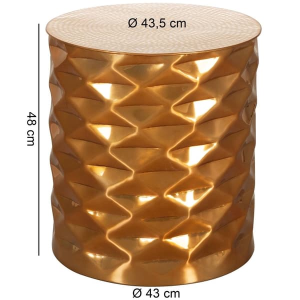 Rootz Sidebord - Sofabord - Guld Sidebord - Aluminium - Guld - Ø 43,5cm