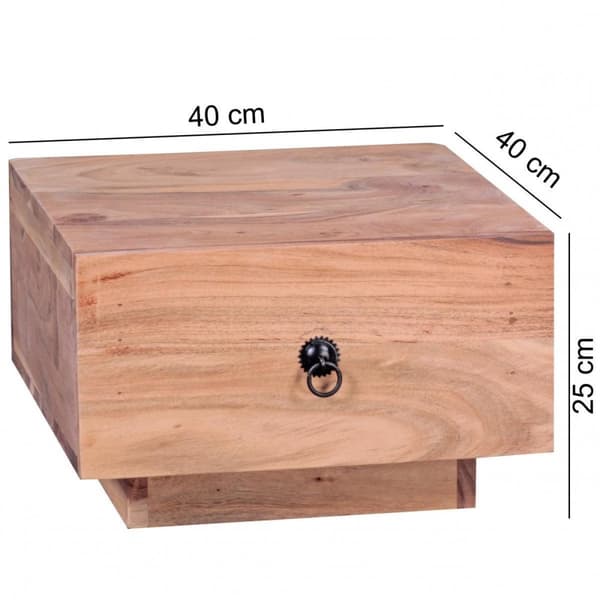 Rootz Sengebord - Massivt træ Acacia sengebord - Sengeborde - Skuffe - 25cm høj