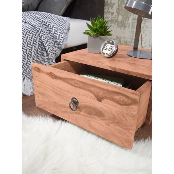Rootz Sengebord - Massivt træ Acacia sengebord - Sengeborde - Skuffe - 25cm høj