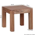 Miniatyrbillede 3 af 7: Rootz Sofabord - Sidebord - Massivt træ - 45 x 45 cm - Brun - Sofaborde
