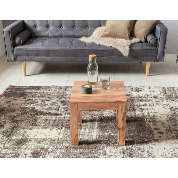 Rootz Sofabord - Sidebord - Massivt træ - 45 x 45 cm - Brun - Sofaborde