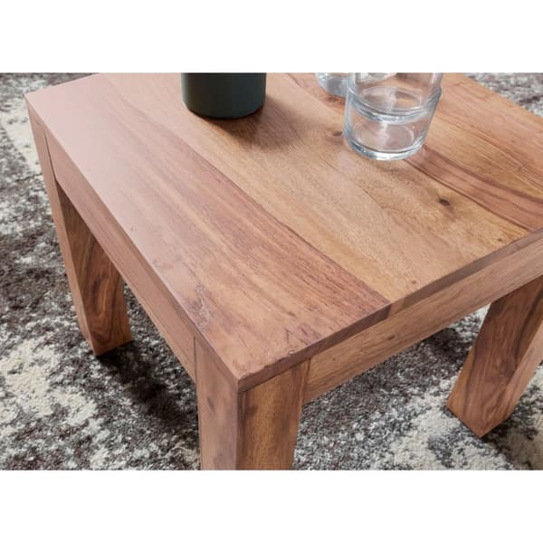 Rootz Sofabord - Sidebord - Massivt træ - 45 x 45 cm - Brun - Sofaborde