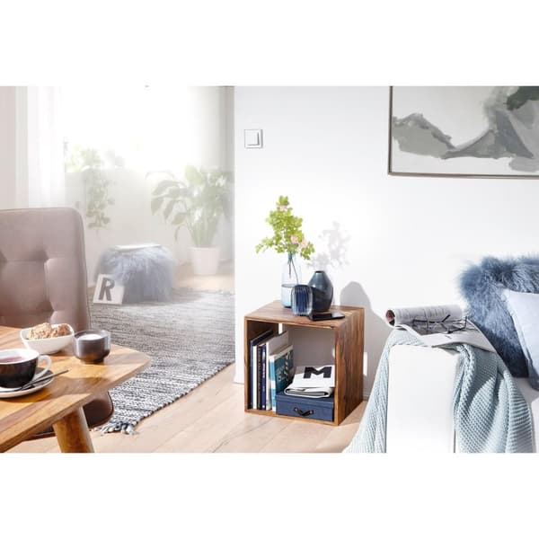 Rootz Sidebord - Cube Sidebord - Firkantet Sidebord - Træ - Massivt træ - 43,5 x 43,5 cm