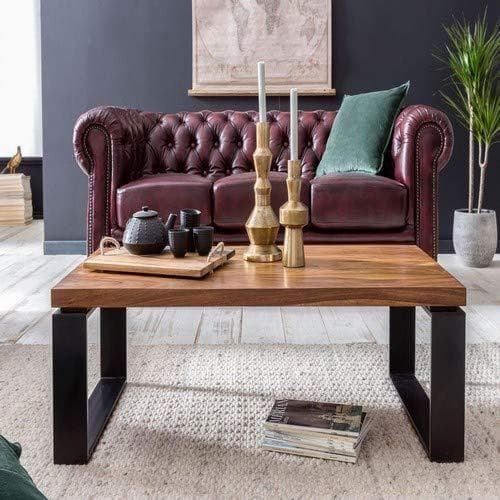 Rootz Sofabord - Stuebord - Sofaborde Brun - Metalstel - 115 x 35 x 60 cm