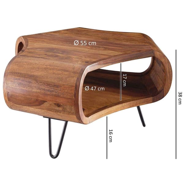 Rootz Soffbord Trä - Moderna Soffbord Trä - Trä - Brun - 55 x 38 x 55 cm