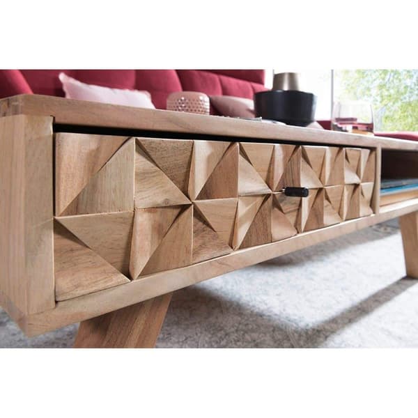 Rootz Sofabord Træ - Håndlavet Sofabord - Sofabord - Akacietræ - 95 x 35 x 50 cm