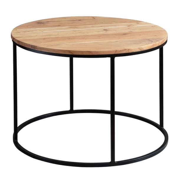 Rootz Industrial Sofabord - Acacia Wood - Sofabord - Sidebord - Sofaborde - 60 x 43 x 60