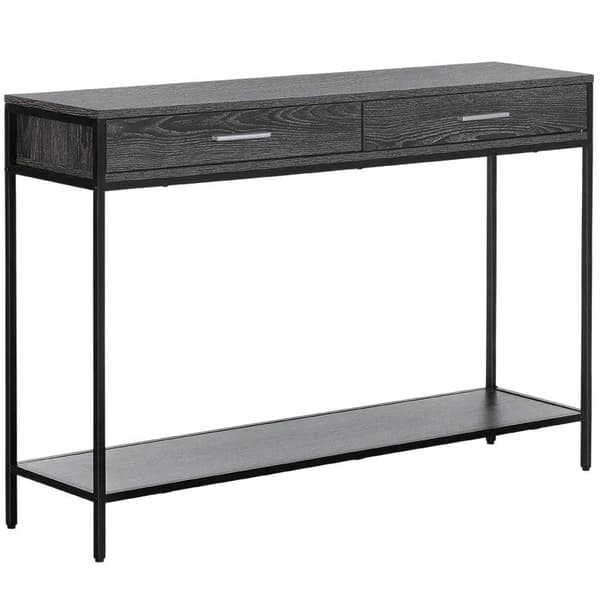 Rootz Console Table - Entrance Table - Side Table - Table - 2 Drawers - Grey - 120 x 30 x 81.5 cm