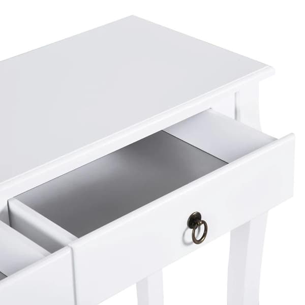 Rootz-konsolipöytä - Konsolipöytä - 2 laatikkoa - Puinen - MDF-Ivory - Valkoinen - 100x33x75cm