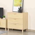 Miniatyrbild 4 av 10: Rootz Drawer Cabinet - Side Cabinet - Cabinet - Sideboard Base Cabinet - 3 Drawers Chest - Living Room Drawer Cabinet - 80 x 40 x 80 cm