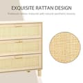 Miniatyrbild 9 av 10: Rootz Drawer Cabinet - Side Cabinet - Cabinet - Sideboard Base Cabinet - 3 Drawers Chest - Living Room Drawer Cabinet - 80 x 40 x 80 cm