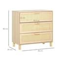 Miniatyrbild 10 av 10: Rootz Drawer Cabinet - Side Cabinet - Cabinet - Sideboard Base Cabinet - 3 Drawers Chest - Living Room Drawer Cabinet - 80 x 40 x 80 cm