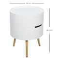 Miniatyrbillede 4 af 4: Rootz Side Table - Bedside Table - Sofa Table - 2 Storage Spaces - Coffee Table - Living Room - Wood - White