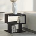 Miniatyrbillede 10 af 11: Rootz Side Table - 2-tier Side Table - Bed Table With Modern Design - Coffee Table For Office - Living Room - Dining Room - Black - 40 x 40 x 43 cm