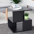 Miniatyrbillede 2 af 11: Rootz Side Table - 2-tier Side Table - Bed Table With Modern Design - Coffee Table For Office - Living Room - Dining Room - Black - 40 x 40 x 43 cm
