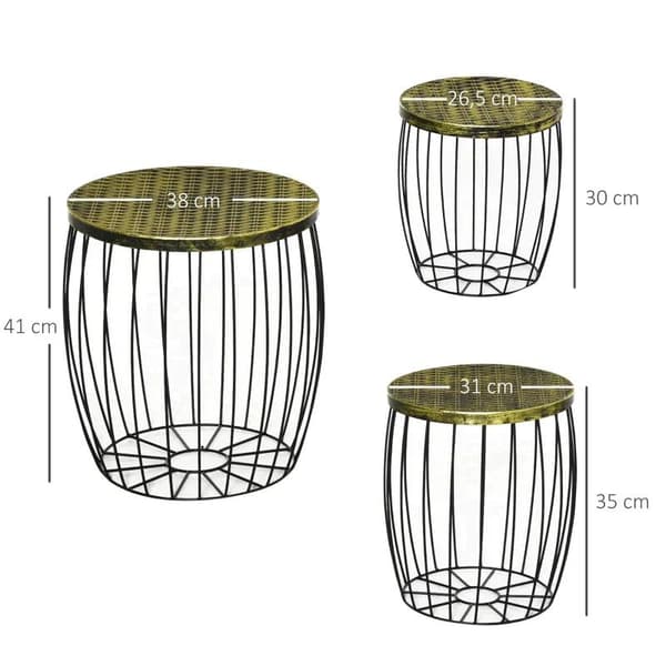 Rootz Sofabord - Bordbakker - Havebord - Metal - 38 cm x 38 cm x 41 cm