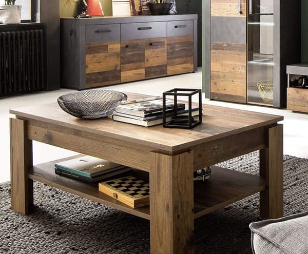Rootz Soffbord - Soffbord - Brunt och Svart - 110 x 47 x 65 cm