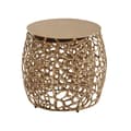 Miniatyrbillede 1 af 7: Rootz sidebord sæt med 2 aluminium guld design redeborde metal runde - Stue bord, sofabord, grenstruktur, moderne - 2-delt sofabord stue