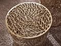 Miniatyrbillede 3 af 7: Rootz sidebord sæt af 2 aluminium guld design redeborde metal runde - Stue bord Sofabord Blomstermønster Moderne - 2-delt sofabord stue Floristic