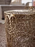 Miniatyrbillede 2 af 7: Rootz sidebord sæt af 2 aluminium guld design redeborde metal runde - Stue bord Sofabord Blomstermønster Moderne - 2-delt sofabord stue Floristic