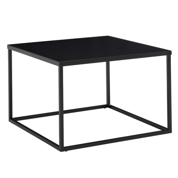 Rootz sofabord 60x60x40 cm metal stuebord industriel sort - Firkantet sofabord - Loungebord sofabord stål - Firkantet sidebord