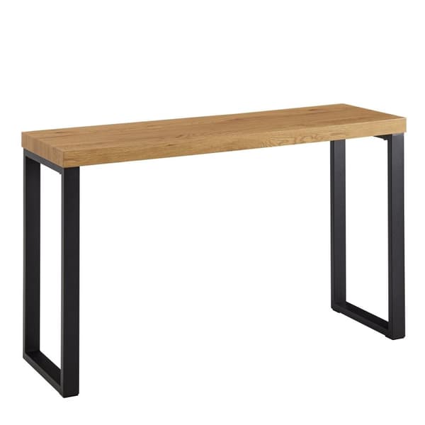 Rootz konsolbord eg indretning - sort 120x39x75,5 cm design skænk gang - Opbevaringsbord smalt - Hall bord med metalben - Entre bord Langt Højt