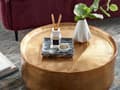 Miniatyrbillede 5 af 7: Rootz sofabord aluminium guld 60x60x35 cm stuebord hamret - Designer sofabord rundt aluminium orientalsk - Rundt metal sofabord lille