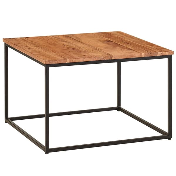 Rootz sofabord 60x60x41 cm massivt træ metal sofabord stuebord akacie - Industrielt stuebord - Træbord, sofabord, massivt - Bord stue