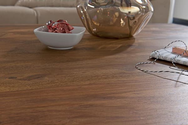 Rootz sofabord massivt træ Sheesham 90cm Design stuebord mørkebrunt bord i landstil