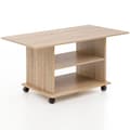 Miniatyrbillede 1 af 7: Rootz Design sofabord 95 x 51 x 54,5 cm Sonoma drejeligt med hjul - Sofabord Sofabord - Sofabord Loungebord - Sofabord med opbevaringsplads