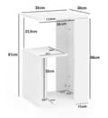 Miniatyrbillede 5 af 7: Rootz sidebord 35x29,5x60 cm træ Hvid Design Cantilever sofa - Sofabord lille moderne - Lille sofabord firkantet - Sofabord højt - Smalt bord stue