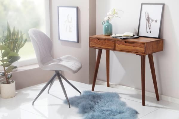 Rootz-konsolipöytä 90x76x36cm Sheesham massiivipuuta laatikoilla - Design Puinen senkki Konsoli Solid - Pieni maalaistalon kirjoituspöytä Flur-pöytä -