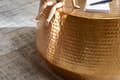 Miniatyrbild 4 av 6: Rootz Soffbord 60x36x60 cm Sidobord i aluminium Guld Orientaliskt Runt - Platt hamrat soffbord metall - Design Vardagsbord Modernt - Loungebord Indian