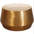 Miniatyrbild 1 av 6: Rootz Soffbord 60x36x60 cm Sidobord i aluminium Guld Orientaliskt Runt - Platt hamrat soffbord metall - Design Vardagsbord Modernt - Loungebord Indian