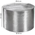 Miniatyrbild 6 av 6: Rootz 61 x 40,5 x 61 cm Aluminium Silver Sidobord Orientaliskt Runt - Platt hamrat soffbord metall - Design Vardagsbord Modernt - Loungebord Indian St