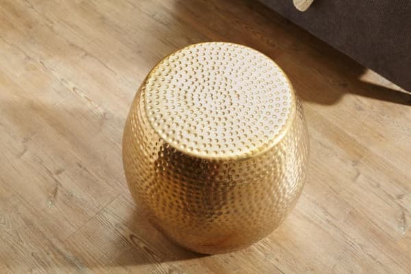 Rootz sivupöytä 42 x 42 x 42 cm alumiininen kultapöytä itämainen pyöreä - Designer arkistointipöytä metalli Moderni - Antischisch Schmal - Pieni Hamme