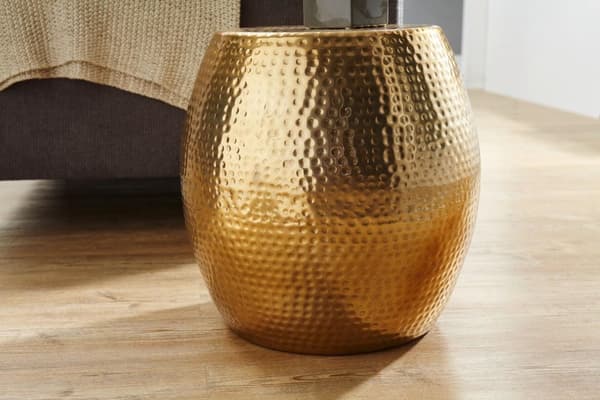 Rootz sivupöytä 42 x 42 x 42 cm alumiininen kultapöytä itämainen pyöreä - Designer arkistointipöytä metalli Moderni - Antischisch Schmal - Pieni Hamme