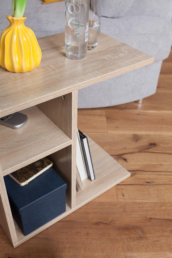 Rootz sivupöytä 50x50x30 cm puinen Sonoma Design sivupöytäsohva - Sohvapöytä pieni moderni - Pieni sohvapöytä neliö - Sohvapöytä korkea - Kapea pöytä
