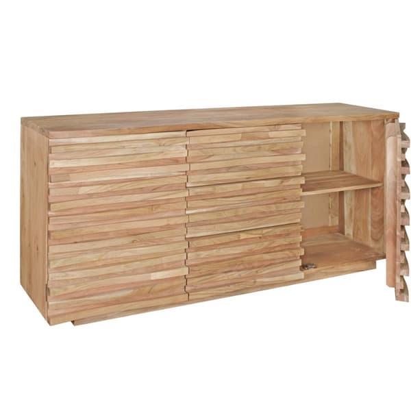 Rootz 160 x 75 x 43 cm Træ Acacia Natural - Landlig kommode & låger - Entre skabsskab