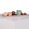 Miniatyrbild 4 av 7: Rootz soffbord 60 x 60 x 30 cm högblank MDF vitlackerad - Design vardagsrumsbord Kub fyrkantig - Lounge sidobord kubform
