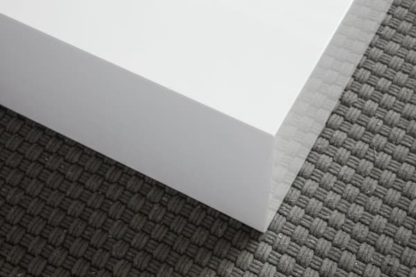 Rootz soffbord 60 x 60 x 30 cm högblank MDF vitlackerad - Design vardagsrumsbord Kub fyrkantig - Lounge sidobord kubform