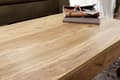 Miniatyrbillede 6 af 7: Rootz sofabord massivt træ akacie 110 cm bredt stuebord design naturprodukt landhusstil sidebord