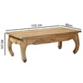 Miniatyrbillede 7 af 7: Rootz sofabord massivt træ akacie 110 cm bredt stuebord design naturprodukt landhusstil sidebord