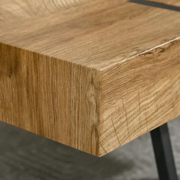 Rootz Soffbord - Sidobord - Industriell design - Svart + Brun - 105 cm x 60 cm x 42 cm