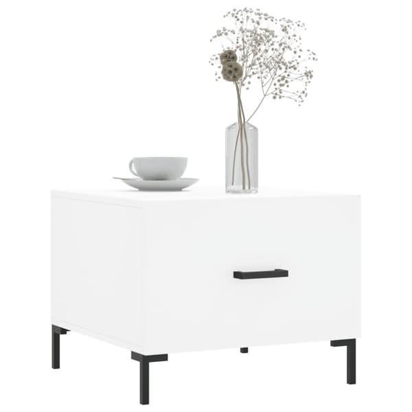 vidaXL Salongbord 2 stk hvit 50x50x40 cm konstruert tre