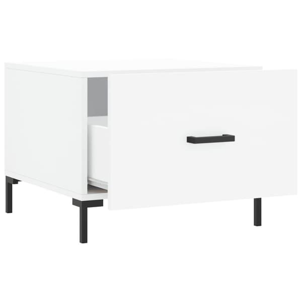 vidaXL Salongbord 2 stk hvit 50x50x40 cm konstruert tre
