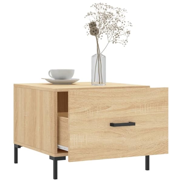 vidaXL Salongbord 2 stk sonoma eik 50x50x40 cm konstruert tre